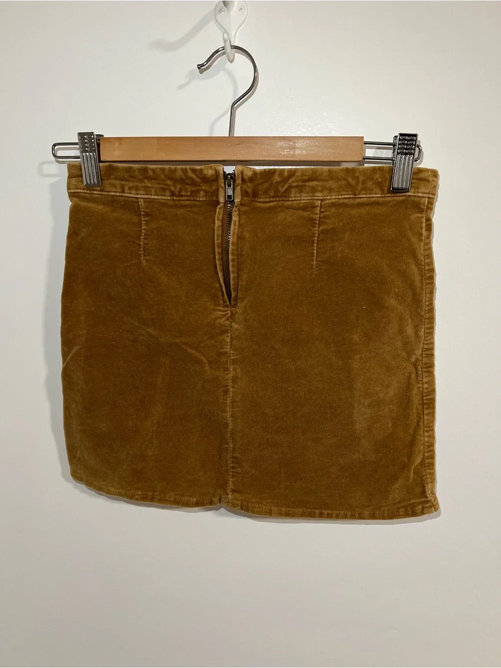 Brandy Melville Corduroy Mini Skirt in Mustard Brown